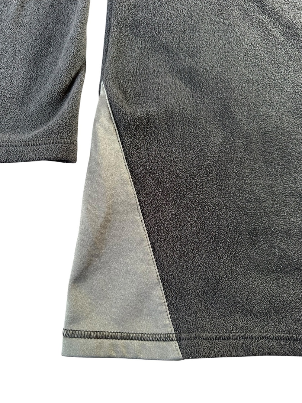 Columbia Men’s Black Fleece Crewneck with Gray Shoulder & Side Panels Large - Picture 6 of 11